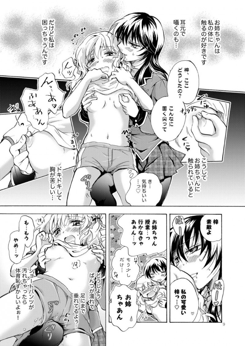 【エロ同人誌】血がつながっていないシスコン巨乳姉…妹のことが大好きで身体を触ることを良くないと思っている妹は姉に伝えるが実は義理の姉妹ということがわかり恋人としてイチャイチャ！初めてのキスやマンコを触られ２人で仲良く絶頂！【みら】