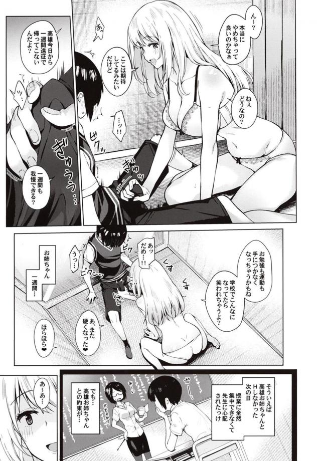 高雄が義弟とセックスしてるのを見てしまった愛宕が、高雄が遠征で一週間でかけている間に可愛い義弟を寝取ってしまう！【艦隊これくしょん -艦これ-・エロ同人誌】