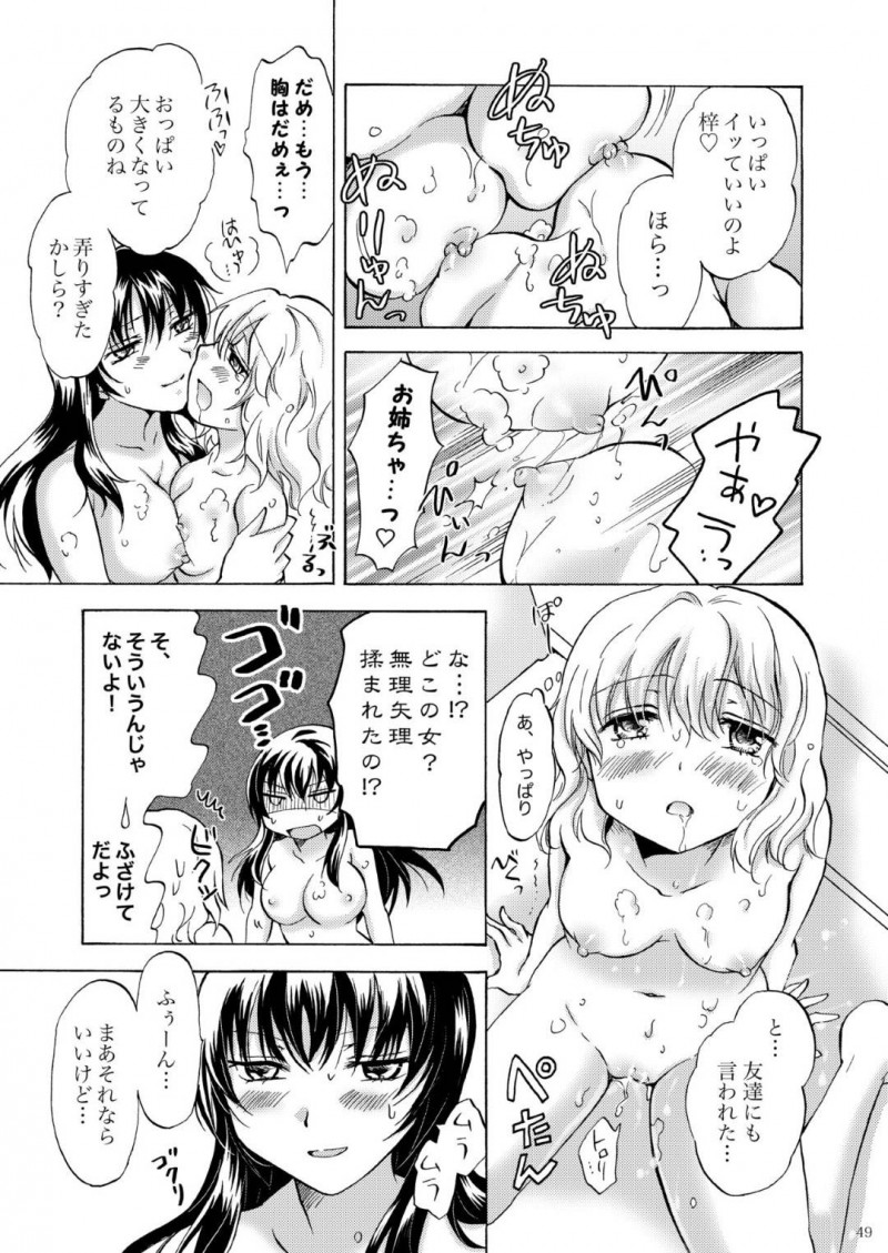 【エロ同人誌】姉と晴れて恋人同士になったちっパイ妹…しかし姉は勉強に忙しくイチャイチャできない日々が続き欲求不満になってしまった！妹のオナニーを知っていた姉は風呂に一緒に入り久しぶりに身体を触ってもらう！我慢した分快感が増して連続イキ！【みら】