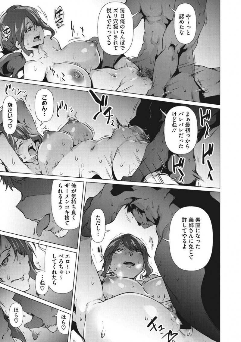 【少年漫画】いきなり遊びに来ることになった義弟に会うのを楽しみに待つ人妻…最後に会った印象とかなり変わった義弟に戸惑いながらも明るく接するが夫がいなくなった途端急変！服を破りレイプまがいに犯す！夫への秘密を作ってしまい毎晩調教されセックス三昧！【六壱】