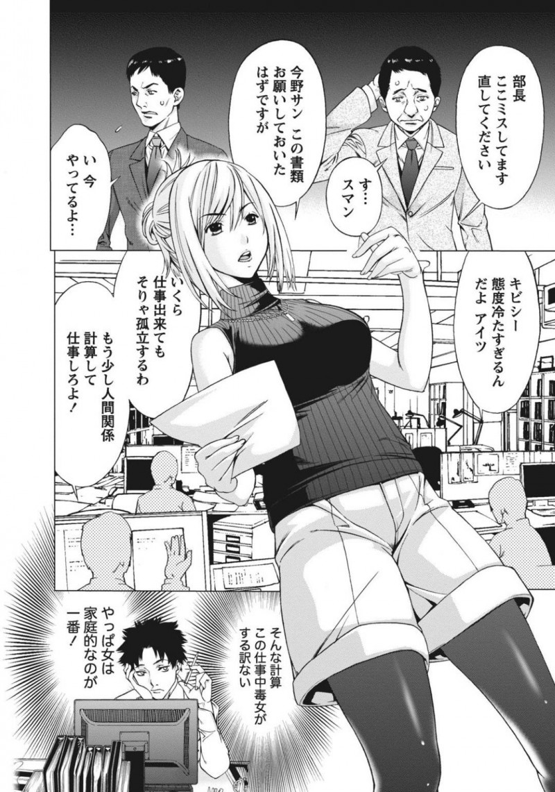 【少年漫画】オフィスで全員から避けられている厳しく冷たい巨乳女性社員…酔った勢いでホテルで肉体関係を持ってしまった男性社員への片思いを隠しながらいつも通り仕事をしていたがひょんなことからバレてしまい社内で中出しセックス！【志峨丘トウキ】