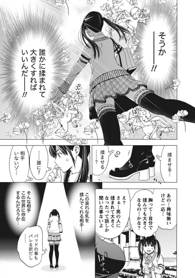 【少年漫画】胸を揉んでもらうと巨乳になると聞いた貧乳JD…様々な努力も身を結ばなかった彼女に残された最後の手を実行するためある男に頼むが彼は貧乳好きだった！【志峨丘トウキ】