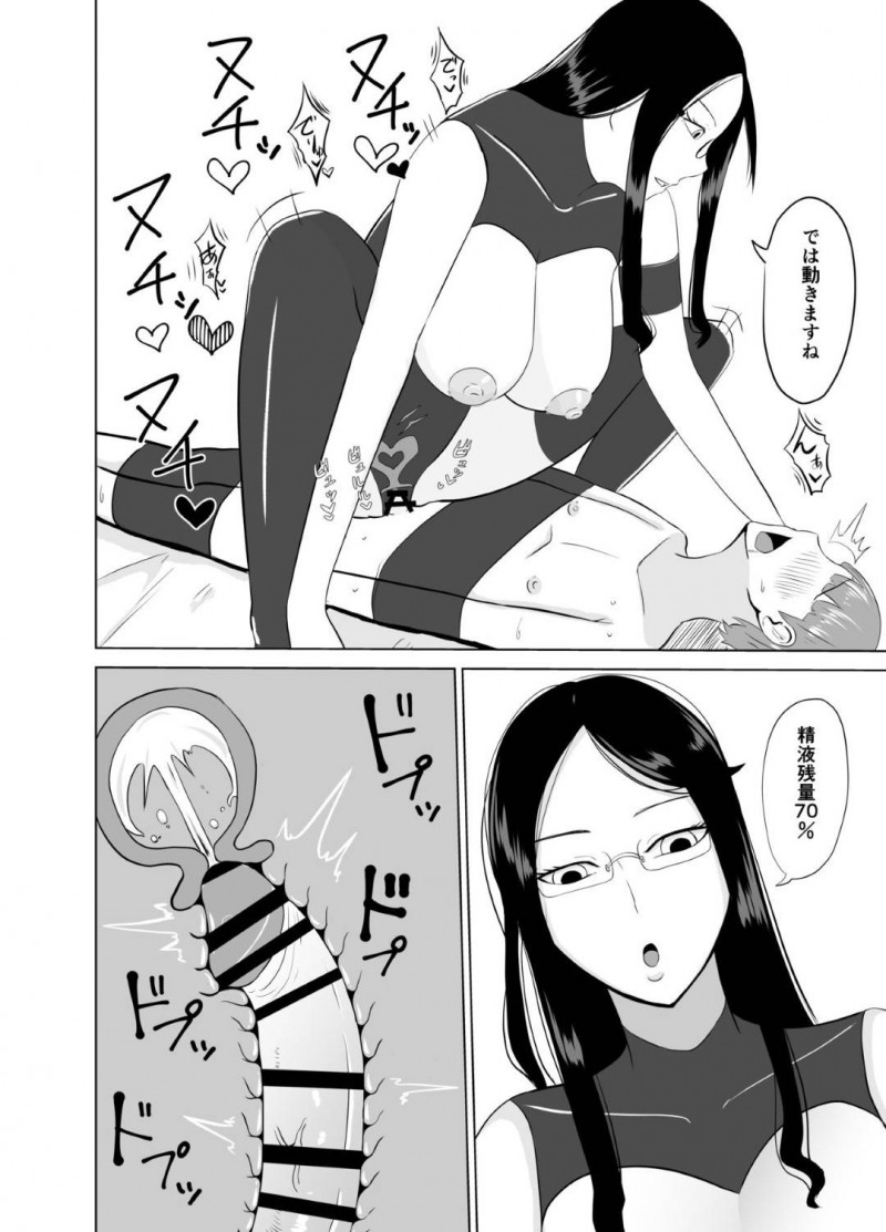 アンドロイドのメガネお姉さん…アンドロイドが人類を支配していてショタの射精を制限する枷を与えてそのままクールに逆レイプセックスしちゃう！【コウニゆう：アンドロイドに射精回路を切断されて3日間愛撫され続ける】