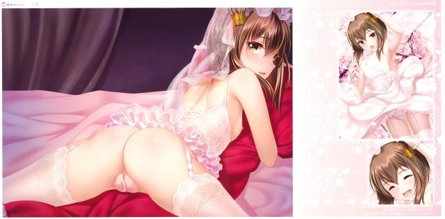 シオイ、ビスマルクなど艦これの美少女艦娘たちがウェディングドレス姿で初夜を迎えるえちちなフルカラーイラスト集！【艦隊これくしょん -艦これ-・エロ同人誌】