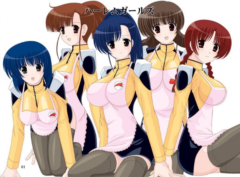 【エロ漫画】主人公とセックスする巨乳お姉さんたち…彼女たちは彼にフェラしたり、パイズリしたりとエッチなご奉仕を施し、次々とチンポをハメられる3Pセックスでヨガりまくる！【わたなべよしまさ:ハーレムガールズ】