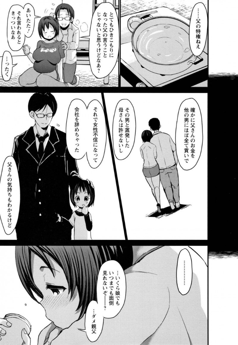 ぽっちゃりしていて父と一緒に暮らしている爆乳娘…酔っ払った父親から乳首責めされてそのまま禁断の近親相姦セックスしちゃう！【ぶーちゃん：ちさのちち】