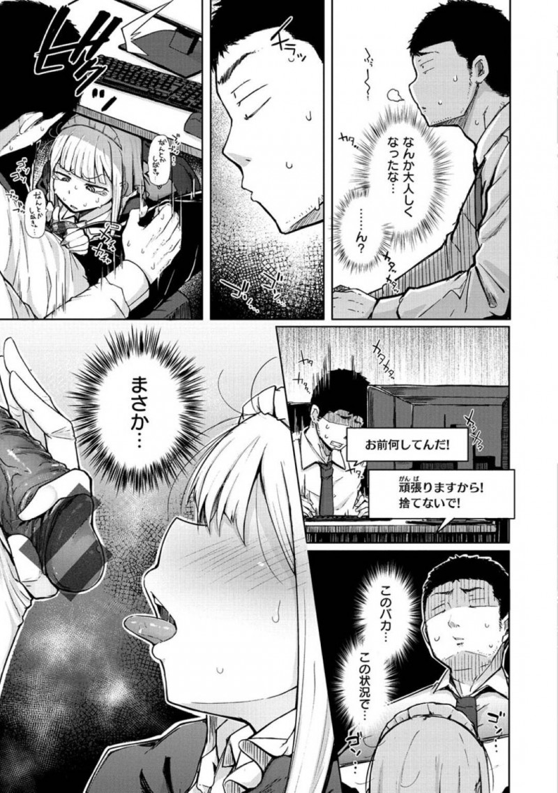PCから愛の力?で出現した巨乳付喪神…PCから付喪神を名乗るメイドが現れ、男は仕事を邪魔されると買い換えると脅す！すると付喪神にフェラされ、ムラムラした男は中出しセックスで犯す！【flanvia：つくもがみ】