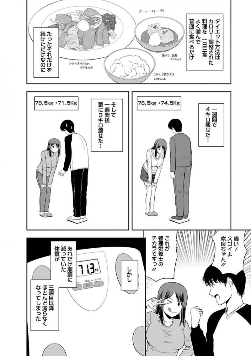 【エロ漫画】弟嫁と一緒に生活する事になった男は、ダイエットをさせられると停滞期を迎えてしまい、弟嫁の提案でセックスダイエットをする【佐藤茶菓子】
