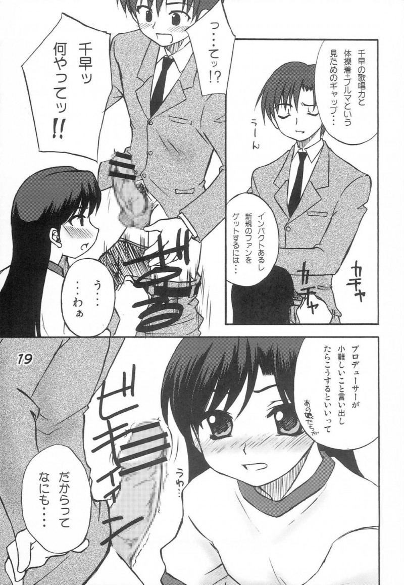 【エロ同人誌】Pが仕事で見ていたエロアニメを誤解してしまう星井美希はなりきって大好きなPを待つことに！【陸本美幸/みきこん：アイドルマスター】