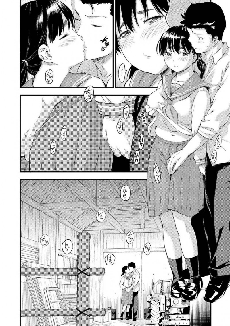【少年漫画】田舎のいつもの小屋で後輩彼氏とセックスを始めるJK彼女…巨乳とぽっちゃりした身体を愛してくれる彼氏といちゃいちゃセックス！【東野みかん】