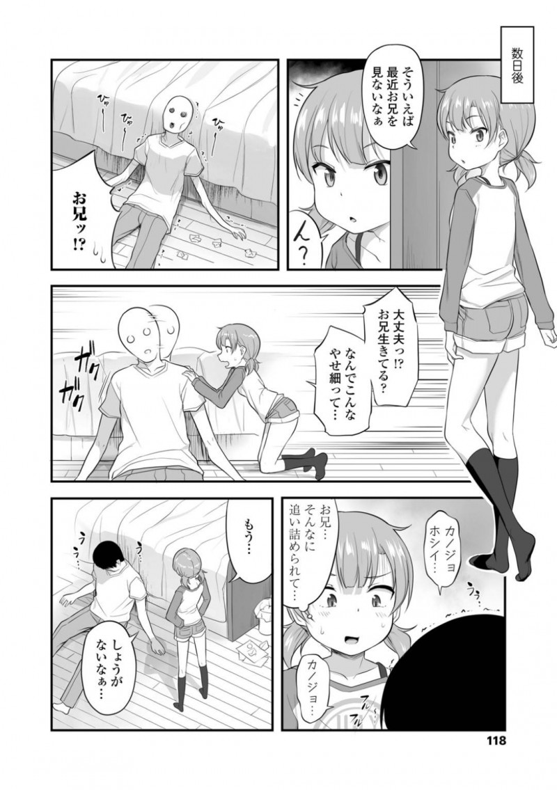 【少年漫画】彼女ができない兄を馬鹿にするちっパイ妹…どんどん追い詰められる兄を見過ごせず少しだけ彼女になってあげた妹！まずはオナ禁で溜まりまくった兄チンポにご奉仕！【はやけ】