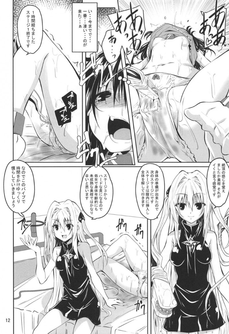 【エロ同人誌】(C97) 謎の柔らかいボールを触っていたら一瞬の内に電脳空間に飛ばされてしまった結城美柑…ここからの進行をするAIが現れ「拘束調教　私、快楽堕ちしちゃう」ゲームが開始される！【夜の勉強会 (ふみひろ)：拘束された美柑が調教ゲームクリアを頑張る話/To LOVEる -とらぶる-】