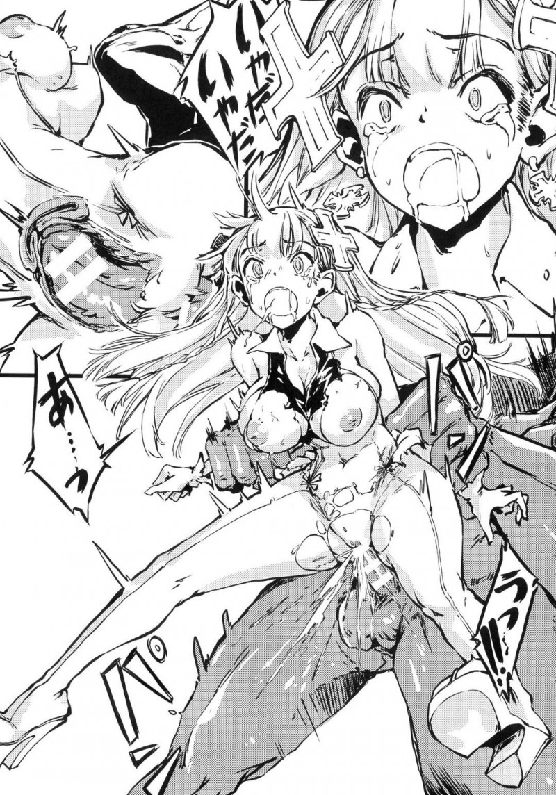 【エロ漫画】魚人怪人が蔓延る町を守る正義の使徒、魔法少女…一瞬の内に足に巻き付いた触手によってガラス管の中で薬漬けにされてしまう！服が擦れただけで絶頂してしまう身体で魚人怪人に孕ませられる！【Zutta：魔法少女クライシス】