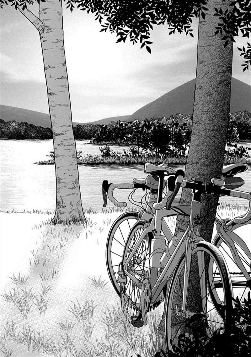 【エロ漫画】一緒に自転車をしてる先輩のお尻をおいかけ勃起してしまった男が休憩所で先輩に呆れられながらもパイズリフェラをされ野外中出しセックスしたったｗ