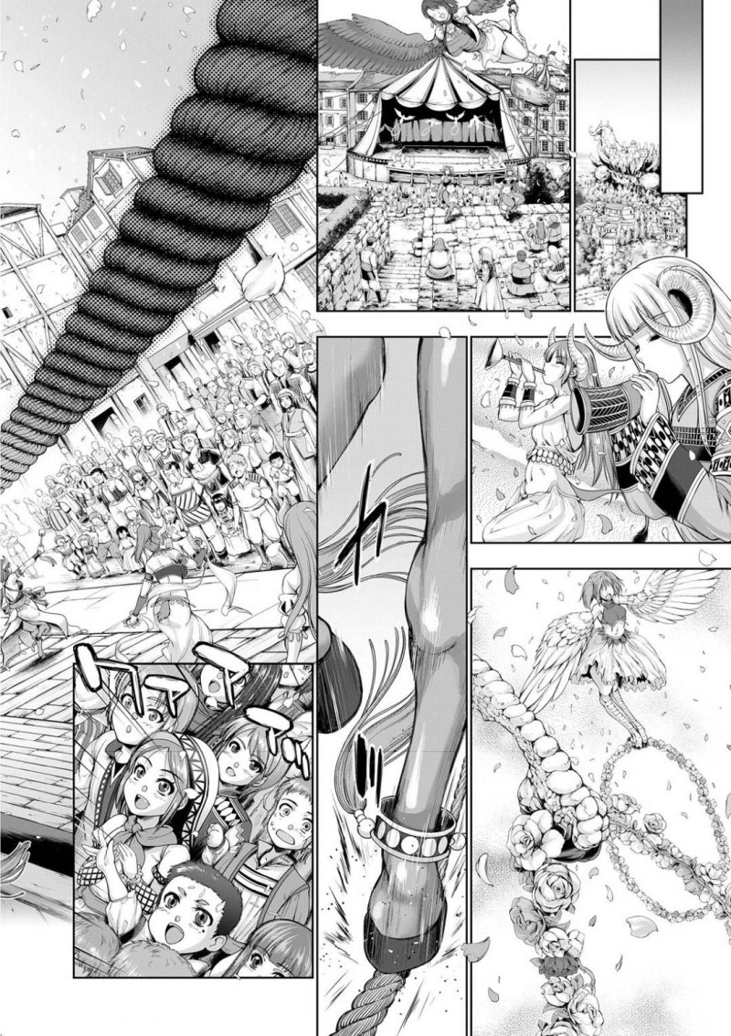 【エロ漫画】彼とのセックス中に絶頂寸前で尻尾で壁を壊してしまった巨乳人魚…覗かれてしまう可能性も考えるもお互い我慢できずそのままセックス再開！【GEN：モンスターガールズの恋色サーカス】