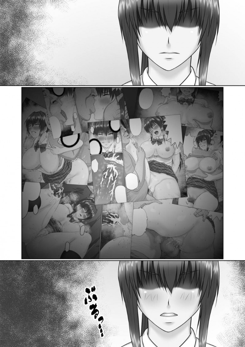 【エロ漫画】彼氏に謝ることを決めて電車を待つJK…痴漢された変態オヤジたちに囲まれてしまい、過去のハメ画像を脅しにされて再びのレイプで快楽堕ちする！【クライムクラウン：膣内射精おじさんに狙われた女は逃げることができない ～瀬長沙姫編 VOL.2～】