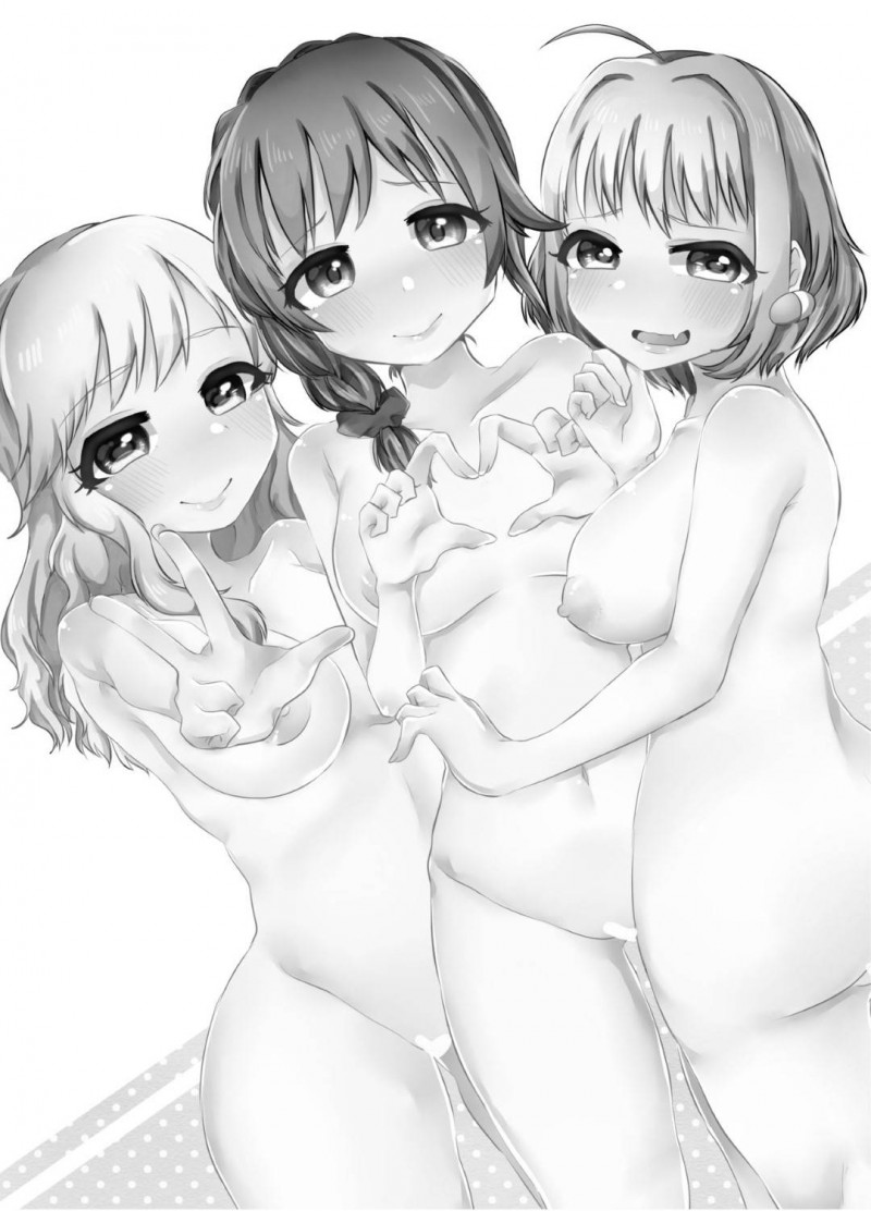 【エロ漫画】プロデューサーに裸で会いに来て誘惑しちゃうアイドルたちは、1対1でのイチャラブご奉仕SEXからのハーレム乱交！【むらいとよ/ぷらすいち〜アイドルたちをえっちな目で見まくる本〜】