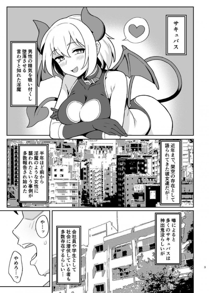 【エロ漫画】神出鬼没に現れる男性の精気を吸い尽くすサキュバス…バキュームフェラで男たちをヤル気に點せたらバックで正常位でハメられまくりの連続搾精セックス【和菓子：メスガキサキュバス達に搾り取られる本】