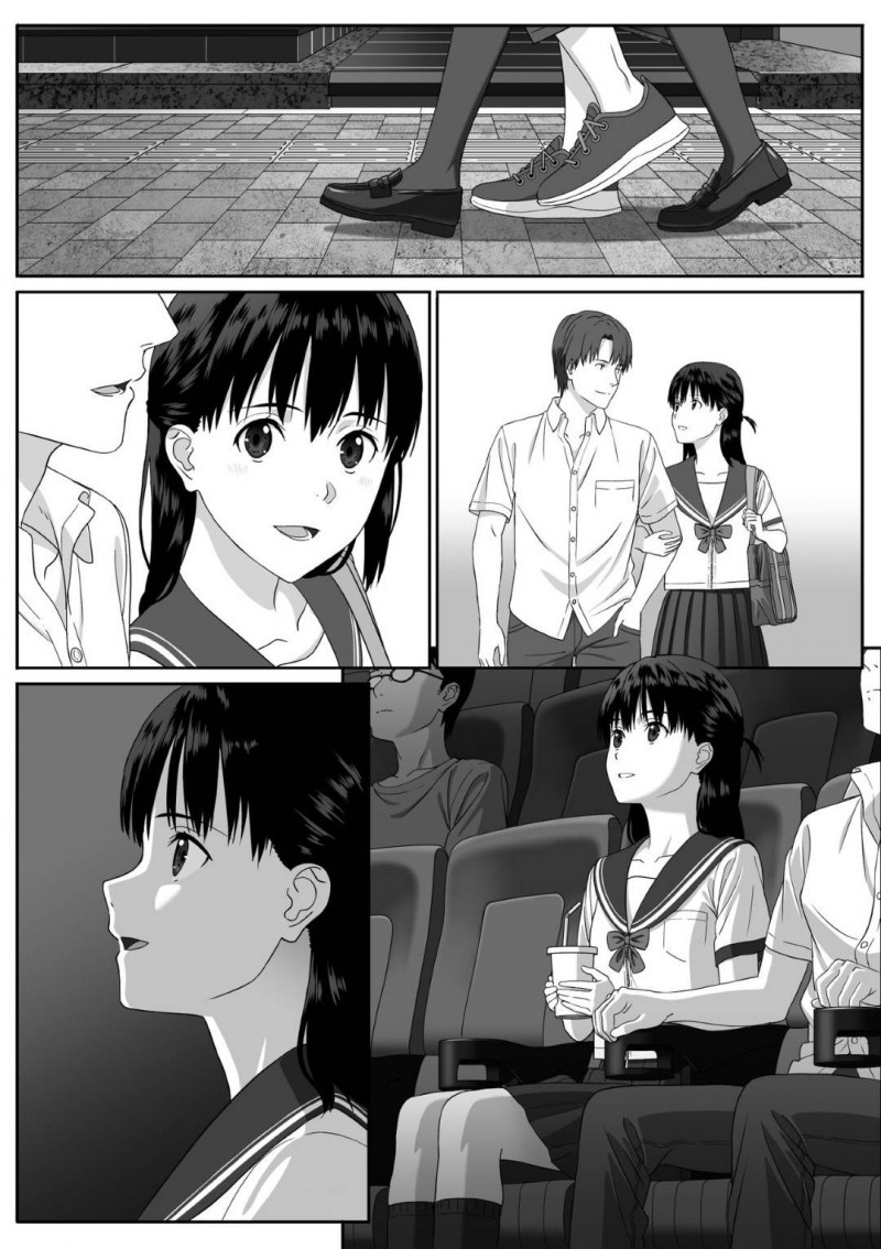 【エロ漫画】年上の彼氏にゴリ押しされてラブホで初エッチすることになった清楚美少女JK…自己中な彼氏に避妊なしで挿入されるも受け入れ、連続中出しイチャラブ初セックスして処女卒業【冷凍焼きそば：放課後デート】