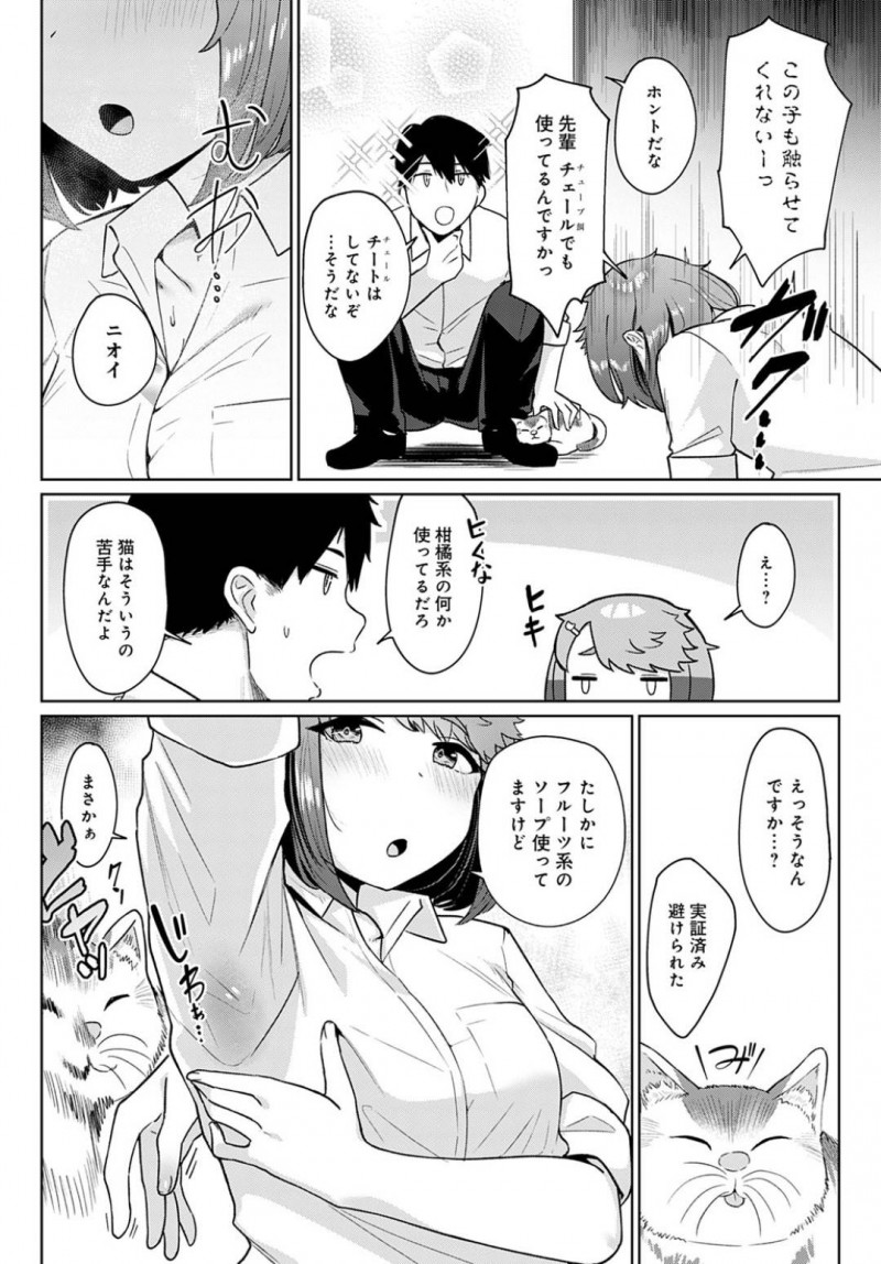 猫と戯れ合っているいると雨に降られ雨宿りする先輩と花畑…びしょ濡れになった花畑は先輩に密着すると勃起したちんこを手コキフェラ！花畑はスカートを捲ると手マンをしてもらうとイチャラブ青姦中出しセックスで処女喪失する【仲尾ハム：猫のち雨宿り】