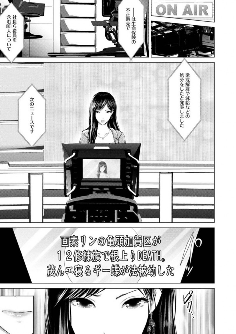 誤字脱字が酷い高山にお仕置きをするキャスターの誉…間違いが激しい高山に対して誉は呼び出し下半身を脱がすと鞭で引っ叩きちんこを踏みつけお仕置き。顔面騎乗や中出しセックスでアクメする【えぬーやまやま：ニュースキャスターの女】