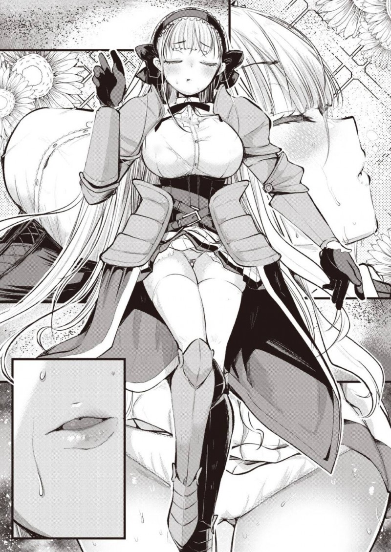 【エロ漫画】通勤中に瞬間移動したサラリーマンと無人島で遭難してしまった巨乳ロリ姫騎士…熱中症になっているところを助けてくれたサラリーマンになんでもお礼をすると言ってしまう！【七色春日、亀吉いちこ：レベル1の姫騎士さんとゆるふわ無人島ライフ】