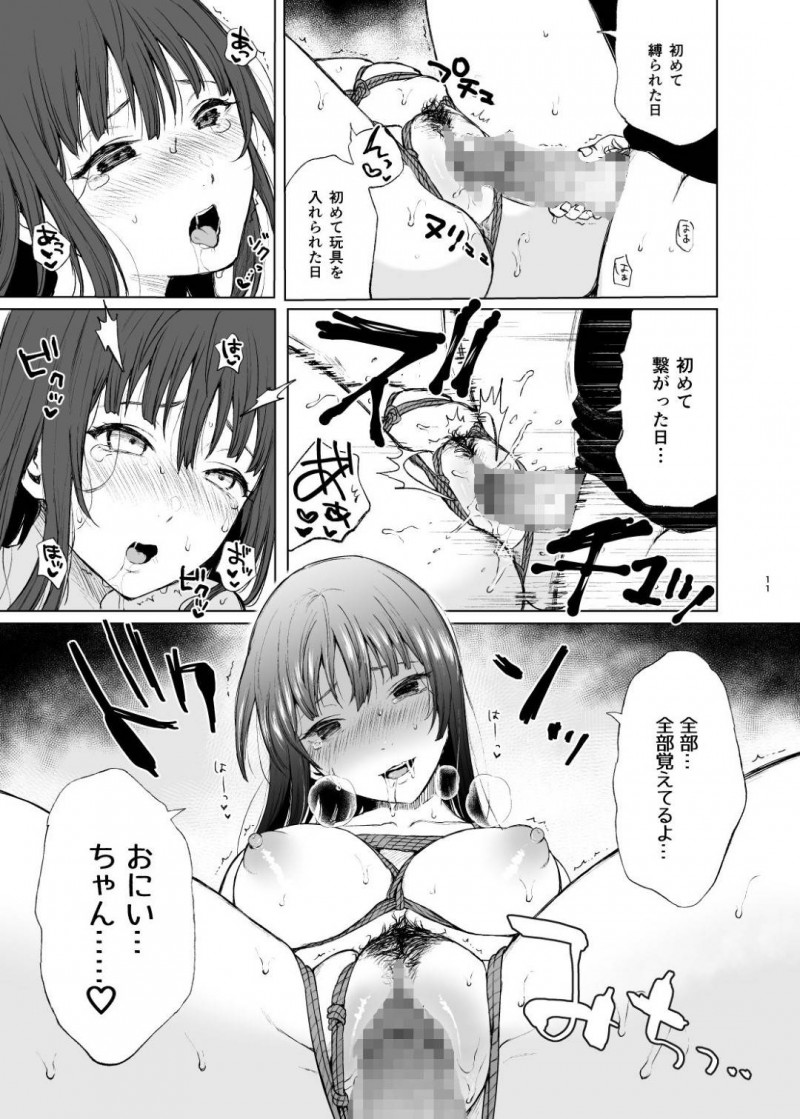 【エロ同人誌】引っ越してきたばかりで散らかっている兄の部屋に上がる妹JC…数年前に一線を越えたことから逃げる兄に縄を差し出し自ら縛られる！【ななめの (おそまつ)：おにいちゃんの、せいだよ】