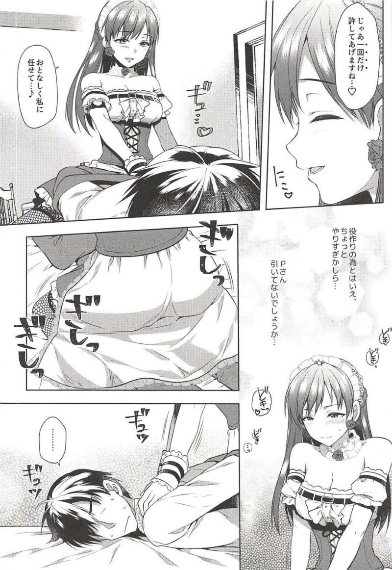 【エロ同人誌】Pに付き合ってもらって台本の練習をする新田美波はサドメイドを熱演！【有葉/お願いします、美波様!：アイドルマスター シンデレラガールズ】