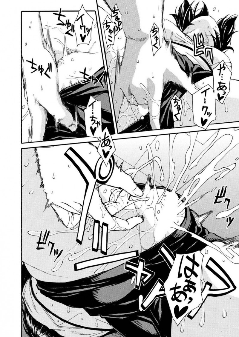 【エロ漫画】女生徒会長にトイレでオナニーしているところを見られてしまった清楚系JK…彼女はその事がきっかけでレズエッチをすることとなってしまい、手マンをされて不覚にも潮吹きアクメする！