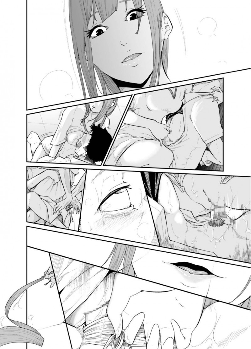 【エロ漫画】真に助けてもらった静香は、真に迫りセックスすると継母に支配されていた記憶がフラッシュバックし狂ったように真を犯す【モノクロイド】