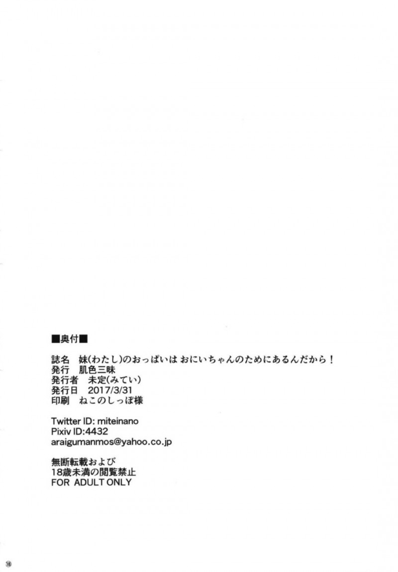 【エロ同人誌】大好きな兄に対してツンツンした態度を取ってしまう爆乳JS妹は一緒にお風呂に入ってチンポを見せてもらう！【未定/(わたし)のおっぱいは おにいちゃんのためにあるんだから!】