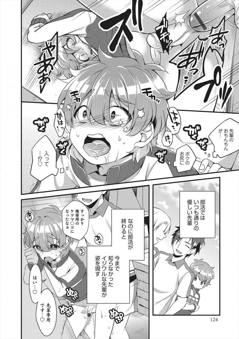 【エロ漫画】大好きなサッカー部の先輩に思い切って告白した後輩男子が言うこと聞けるなら付き合ってやると言われ肉便器に落とされアナル処女を奪われる！