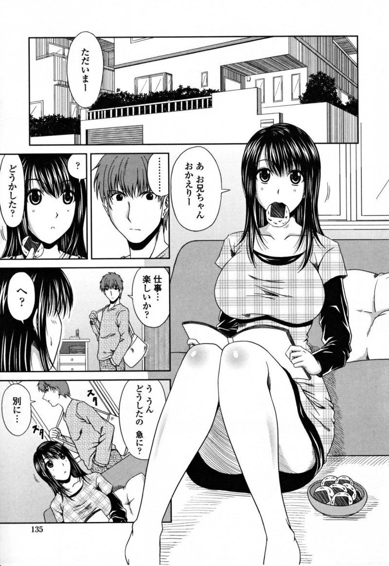 【エロ漫画】兄と男女の関係になってしまったむちむちJK妹…彼女は彼に自らセックスを求めるようになり、パイズリやフェラをしたのち、生ハメ近親相姦する！【甲斐ひろゆき:兄妹のキモチ】