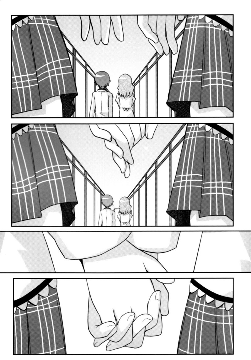 【エロ漫画】みんなに隠れてこっそり付き合うさやかと杏子…部屋でディープキスしながらイチャつきまくり、相互手マンや６９のあとイチャラブ貝合わせ百合セックスしてイキまくる【ぴかち：あたししか知らない】
