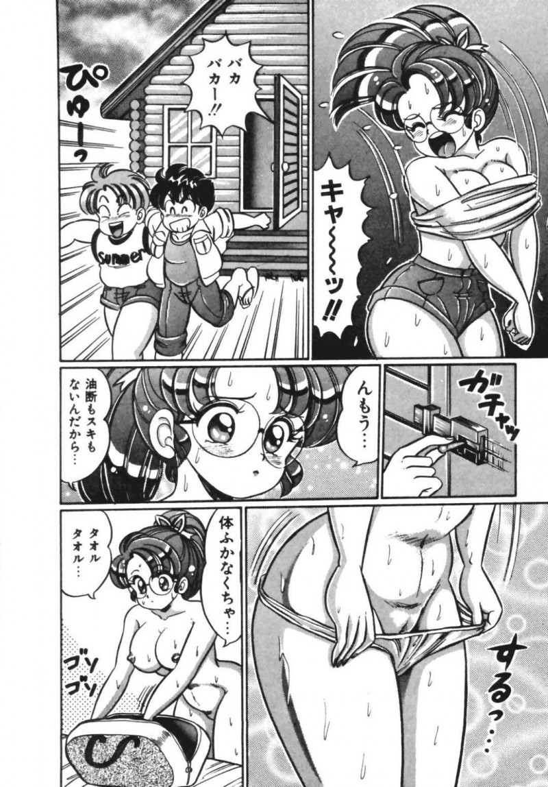 【エロ漫画】男子生徒と夏合宿の下見でHないたずらをされる巨乳女教師…川遊びで濡れた身体を拭いてもらう口実で2人の男子と3Pセックスでアクメイキ！【わたなべわたる：おしえてあげる♡パートⅡ】