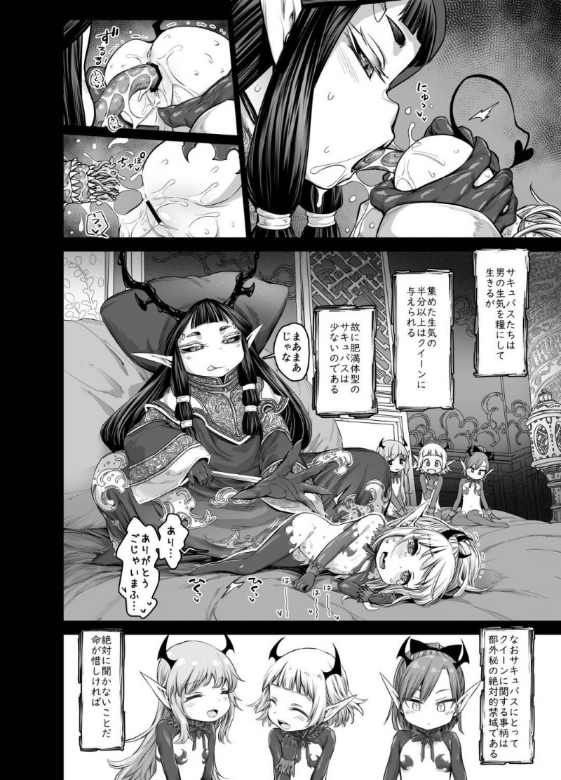 【エロ同人誌】森の奥にある寂れた古城で娼婦として働くサキュバス達…そこで男性客を待ち粘液に含まれる媚薬によって精子を搾り取る！【きゃらだいん：異世界キャラディンにおけるサキュバスの生態】