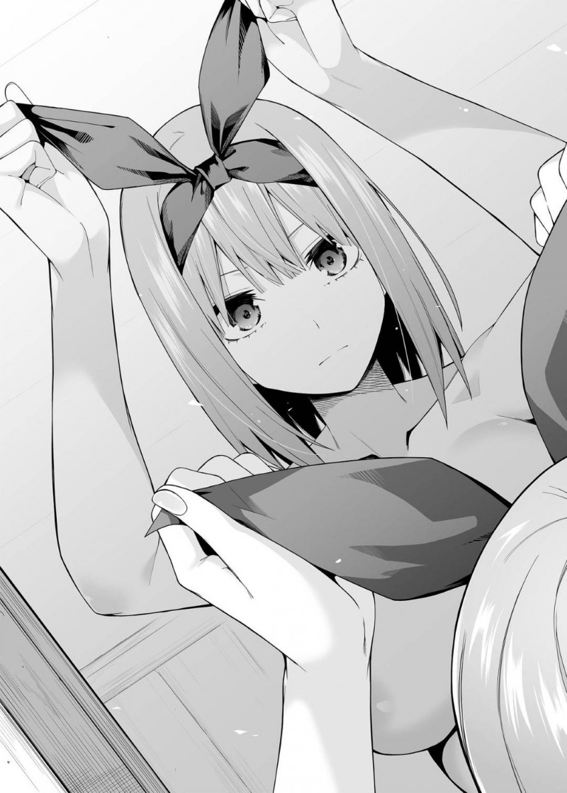 【エロ漫画】服が汚れてしまい上杉にラブホに連れてきてもらった二乃は挑発するとイチャラブセックス【Chicke III、4why】