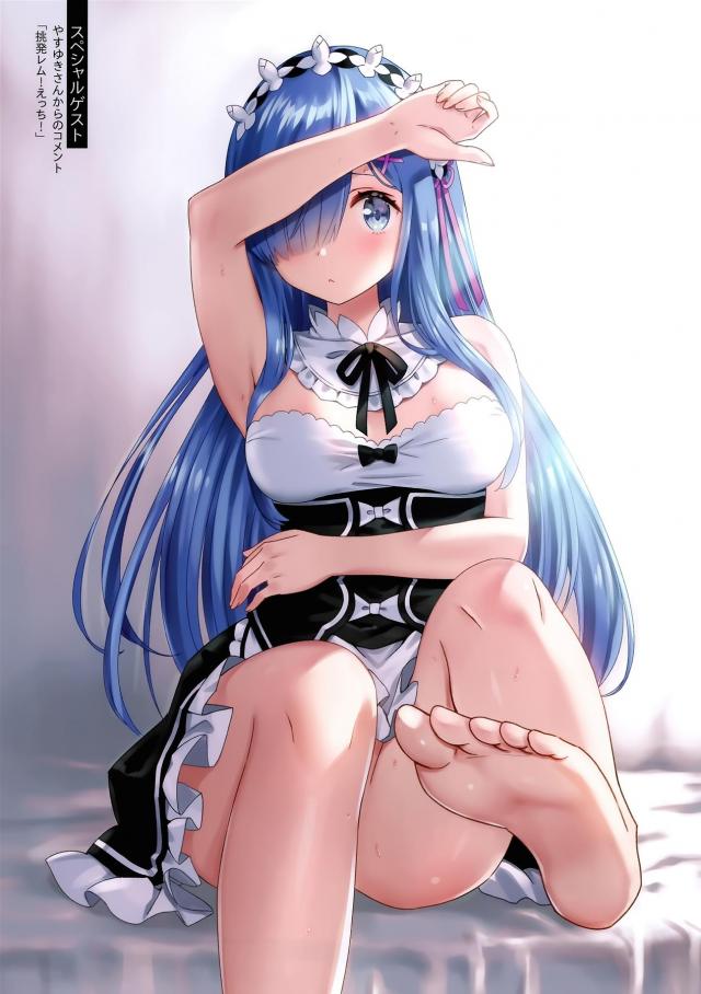 レムがいろんなコスプレをしながらえちちな姿を見せてくれるフルカラーイラスト集！【Re:ゼロから始める異世界生活・エロ同人誌】