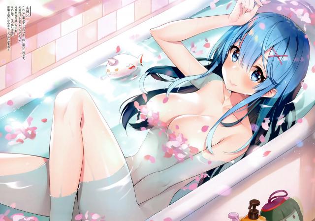レムがいろんなコスプレをしながらえちちな姿を見せてくれるフルカラーイラスト集！【Re:ゼロから始める異世界生活・エロ同人誌】