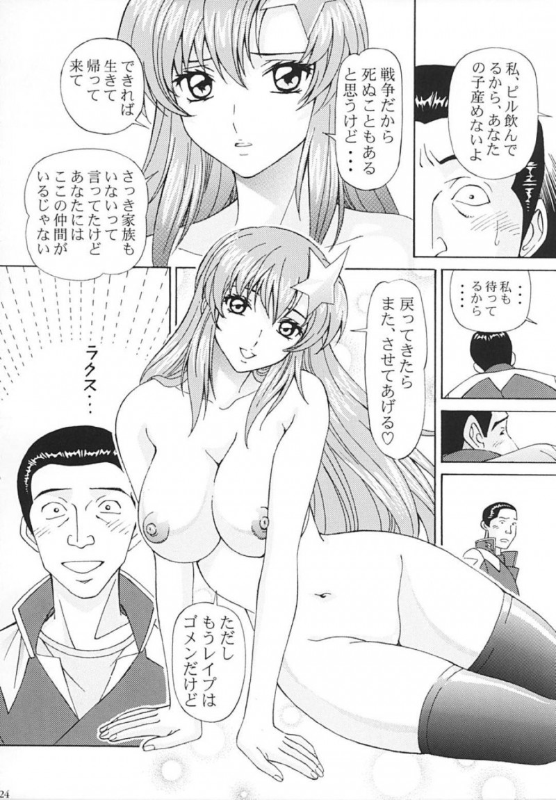 【エロ同人誌】欲情した男に狙われ無理矢理犯されるラクス・クライン…一方的な想いを告げられながら身体中触られる！【〆切り３分前 (月見大福)：陵辱 MEER/機動戦士ガンダムSEED DESTINY】