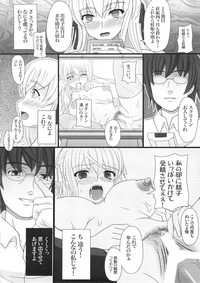 【エロ同人誌】脳トレによって脳力を手に入れた男子生徒に逆恨みされ処女を奪われたお嬢様生徒会長JKは複数の男子に性奴隷として扱われる！【幸せのかたち/かたしぶっ15週】