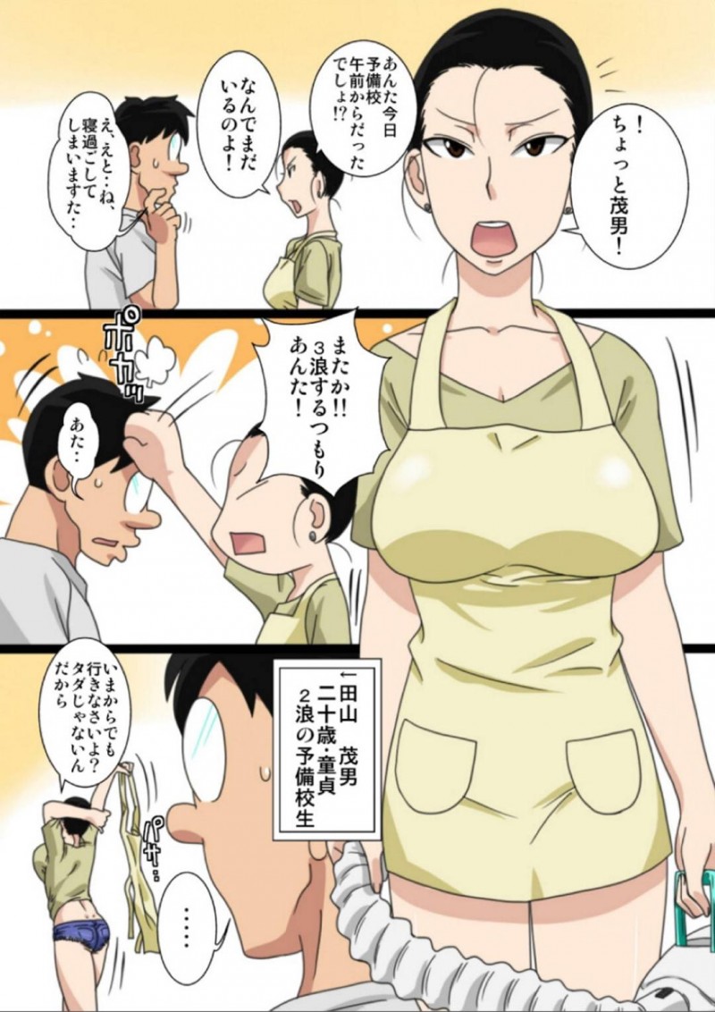 ど変態すぎる息子にレイプされちゃう爆乳の母親…キスしたり乳首責めされちゃって中出しセックスで寝取られちゃう！【フリーハンド魂：新ママを寝取るゼ!】
