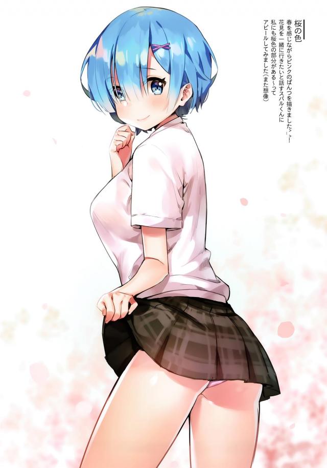 レムがいろんなコスプレをしながらえちちな姿を見せてくれるフルカラーイラスト集！【Re:ゼロから始める異世界生活・エロ同人誌】