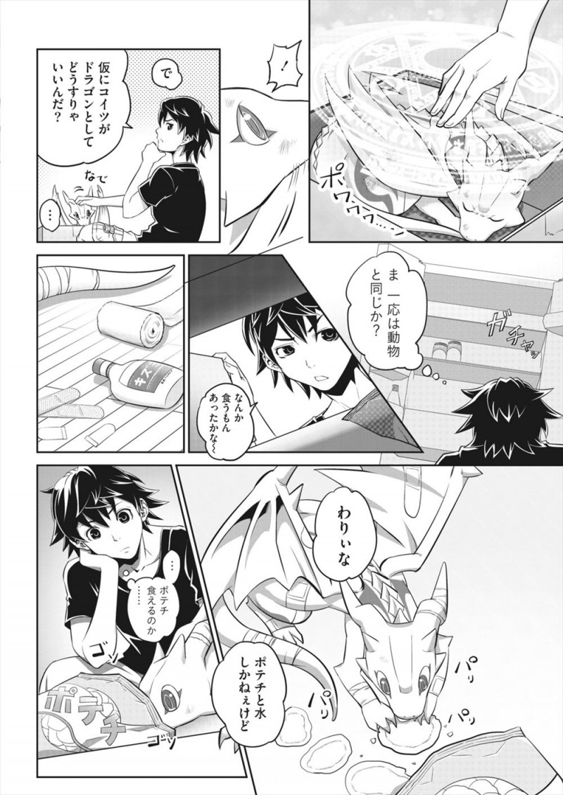 【エロ漫画】荷物の中からいきなり怪我をしたドラゴンが現れ手当してあげるとしゃべる上に、水浴びさせてあげたら美少女に擬人化して全裸で戻ってきて混乱しまくりのニートオタクｗ