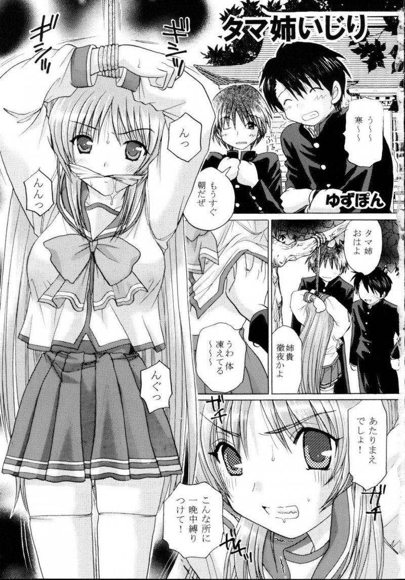 【エロ同人誌】(C69)風邪っぽいため看病される向坂環…看病しに来てくれた彼女達に服を緩められ正確な体温を測るため胎内に体温計を入れられる！【トムトム (ゆずぽん)： To Heart2 絶対絶命 タマ姉陵辱編/トゥハート2】