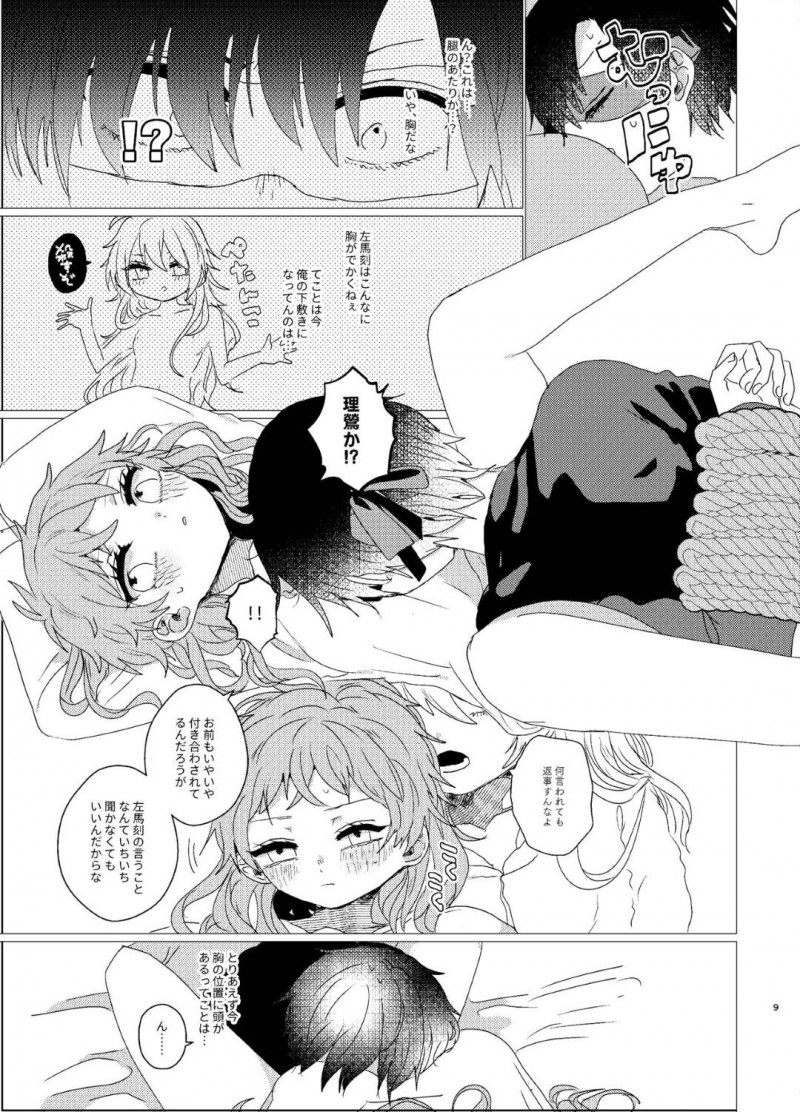 【エロ同人誌】休日に目覚めた入間を目隠し拘束する碧棺左馬刻…休日を返す条件として首から上のみでクリトリスの場所当てゲームを提案する！【灯台元暮らし (鉈子)：おまえらおかしい/ヒプノシスマイク】
