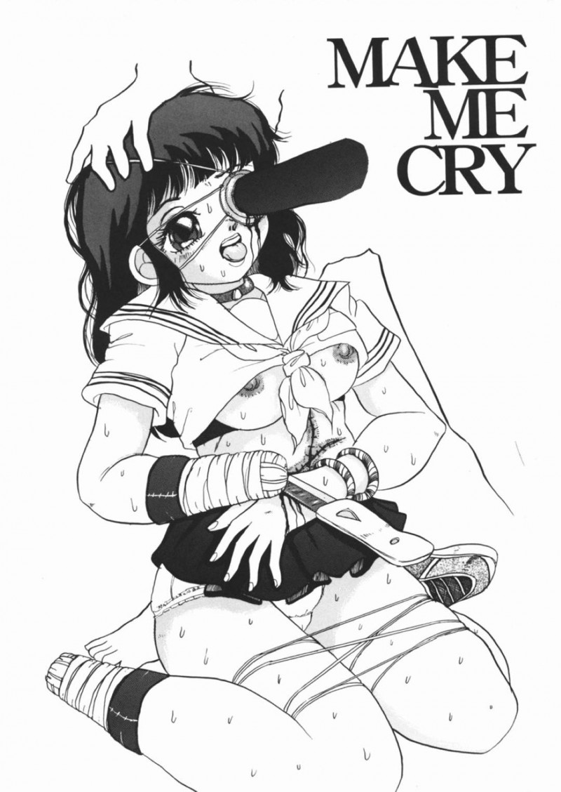 【エロ漫画】御主人様からハード調教を受ける従順なロリ少女…彼女はアナルをガバガバにされたり、リョナやスカトロなどあらゆる鬼畜プレイを受ける！【澤村目吉:MAKE ME CRY】