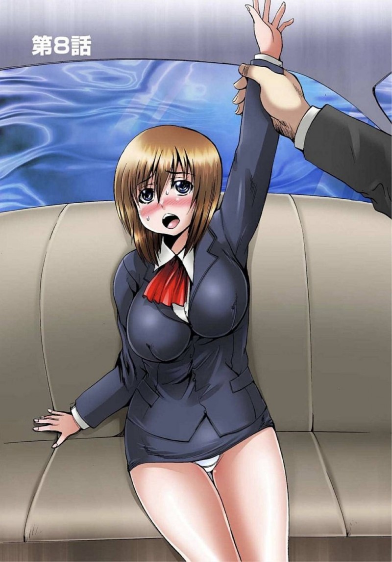 言うことを聞いてくれた男性社員にご褒美のキスしてくれと言われ断る女体化した元男性…その後男性社員に好意を寄せている奴隷秘書に嫉妬されそれを手に取る！【月下冴喜：女体化された俺のおまめ責めんなーッ!! ～快感マシンで絶頂管理～ 第8話】