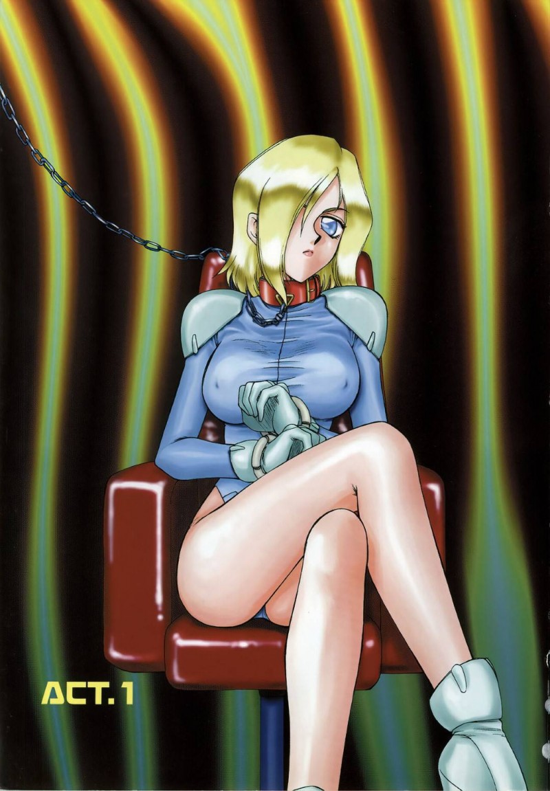 【エロ漫画】拘束された状態で人質の部屋に案内された操作部隊の金髪美女…犯されていた人質の女性を確認すると身軽な動きで次々と男達を倒す！【たいらはじめ：ディー・ディー　ACT.1】