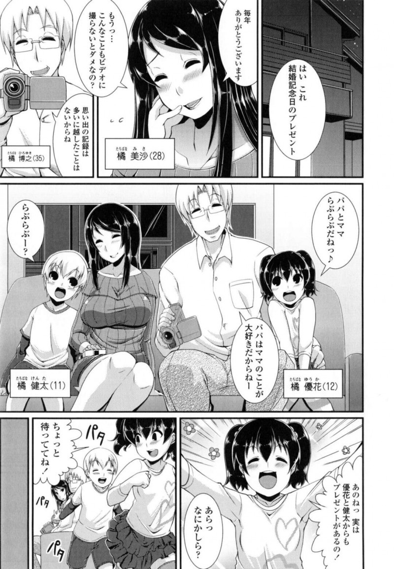 【エロ漫画】誕生日に息子からチンポをプレゼントされた巨乳母親は理想のチンポに我慢できなくなる！【皐月芋網/橘さんちの性活】